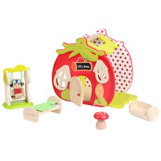 KCFriends C妹的番茄屋 木製可愛造型 多種趣味小配件 配色繽紛可愛 材質安全無毒, 混和顏色, 1組