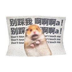 臥室地墊 PVC材質 矩形, 60 x 40 x 0.5cm, 別踩我 驚嚇倉鼠