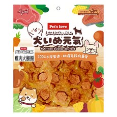 Pet's love 元氣 犬用精緻雞肉火腿圈 180g 狗狗零食, 雞肉火腿, 1包