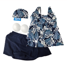 Summer love 夏之戀 大女長版二件式泳裝 Set, L, E24721