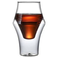 卡特屋 雙層咖啡聞香杯, 大口徑300ml 高硼矽耐熱玻璃, 1個