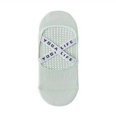 NicoFun 愛定做 交叉彈力帶止滑襪 女襪 FYK24YOGA02 40g 2雙, 22~24.5cm, 綠色