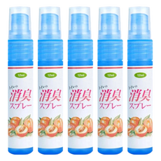 novopin 廁所禮儀芳香噴霧, 簡單噴灑除臭 輕巧精緻設計 攜帶外出方便, 蜜桃香, 12ml, 5瓶