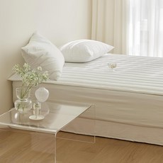 maatila 60支高密度純棉固定帶床墊, White