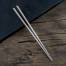 上手家居 不鏽鋼鍍鈦筷子, 1雙筷子, 銀色, 1雙