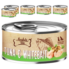 Absolute Bites 饗食 無穀低敏罐, 鮪魚 + 銀魚, 80g, 6罐