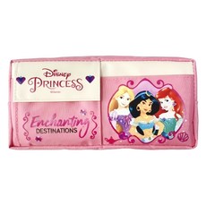 收納王妃 迪士尼 公主系列 雙口袋筆袋, 淡粉色, 1個