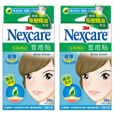 3M Nexcare 茶樹精油荳痘貼 超薄小痘型, 28顆, 2盒