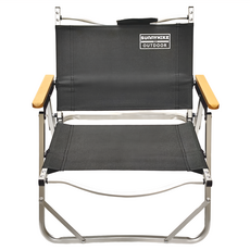 SUnnYHIKE 山客 原木紋方管克米特椅, 黑色, 1個