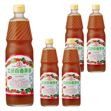 工研 百香果水果醋 600ml 濃縮果汁50%以上, 5瓶