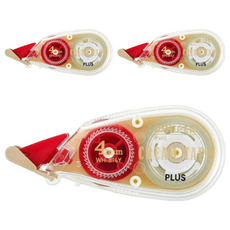 PLUS 普樂士 手帳修正帶WH-814Y 超緊湊機身, 4.0mm寬 長度6M, 3個