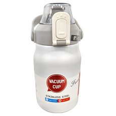 不鏽鋼保溫杯 316不鏽鋼內膽 304不鏽鋼外殼, 白色, 900ml, 1個