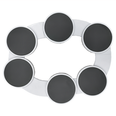 上手家居 迴轉餐桌6件組 71 x 57cm 白色, 1組