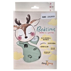 Mang Mang 小鹿蔓蔓 Bedtime 嬰兒包巾 防踢背心兩用模式, 湖水綠