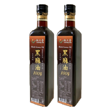 CookingLand 飪天堂 珍品傳統冷壓100%純黑麻油, 玻璃瓶裝, 500ml, 2瓶