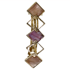 SY 日系自動夾, 時尚幾何髮夾, 多色可選, 簡約風格髮飾, 金色