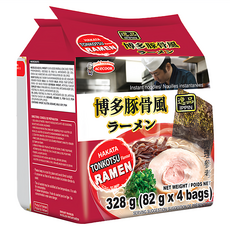 AceCOOK 博多豚骨風味袋麵, 濃郁湯底, 正宗風味, 宵夜或正餐的理想選擇, 4包