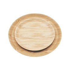 Hesii 自然風木盤, 原木色, 1個