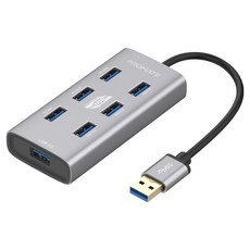 ESENSE 逸盛 鋁合金 集線器 7 Port擴充 連接多個裝置 USB 3.0高速傳輸, 01-EHB737PA, 1個