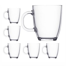 AHOYE 加厚耐熱玻璃杯 385ml, 透明色, 6個