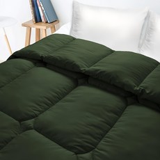 寢室安居 韓版 3D 雲朵羽絲棉保暖被 212 x 182cm 1.9kg, 雪松灰綠, 1條