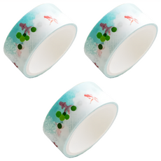 Bentoto House 本朵愛舍 日式和風和紙膠帶 20mm x 5m ,雲中與魚,3個