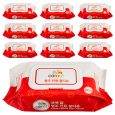 comet 掀蓋式家用濕紙巾, 80張, 10包