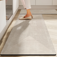 石崎 硅藻泥廚房軟墊 (加大款) 耐髒污材質 清洗方便 防滑紋理設計 穩固貼地 高含量硅藻土, 80 x 50cm