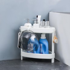 小麥購物 浴室收納層架 三角款 B074 2層 312g, 1組, 白色