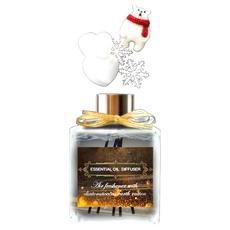 QiMart MIT冬季限定聖誕繽紛款法國精油珪藻土擴香瓶, 微醺薰衣草, 200ml, 1瓶