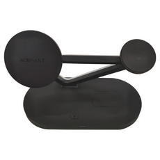 ACEFAST 磁吸三合一無線充電立架 三段觸控式LED夜燈, 黑色, 1個