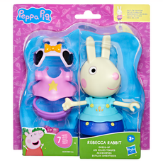 Hasbro 孩之寶 Peppa Pig 粉紅豬小妹 小兔瑞貝卡變裝動作模型, 1盒