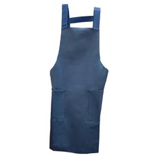 台灣製造工作圍裙，正面防水布，內層防水材質，雙層防護, 深藍色, 1件