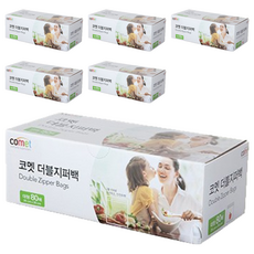 comet 雙拉鍊袋大號, Large, 80入, 6盒