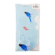 UnSac 矽膠布隨食袋, 熱食安心裝, 浸口不燙手, 輕巧好攜帶, M(31 x 21.5cm 提把長10.5cm 袋身長20.5cm), 台灣藍鵲, 1個