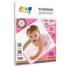 COLOR DANCE 彩之舞 超光澤亮面相紙 A4 尺寸 190g 20張入 噴墨適用 快乾防水, 20張