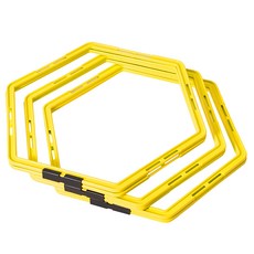 AD-ROCKET 六角反應敏捷梯 環保P.P材質, 50 x 1.3 x 2.3cm, 6個, 黃色