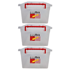 KEYWAY 聯府 全方位收納箱 7.5L, EQ-06 手把顏色隨機, 3個