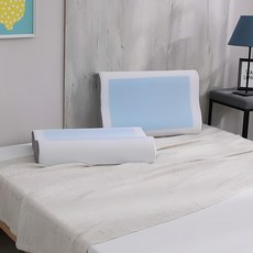 Ishur 伊舒爾 冰晶涼感記憶枕 工學護頸型 2入 透氣舒適 零壓力太空記憶棉 60 x 40 x 10cm