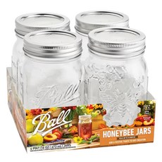Ball 梅森罐 蜜蜂戰士套裝 4個 16oz (473ml) 窄口玻璃罐 美國製造 不含BPA