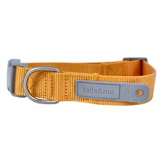 tails&me 尾巴與我 新經典 犬項圈 L 舒適圈弧扣 柔軟厚織尼龍 強韌安全縫 獨家配件扣, 杏黃色, 1個