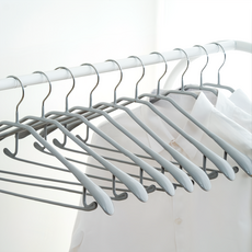 J-Mil 簡約防滑西裝衣架, 淺灰色, 1組