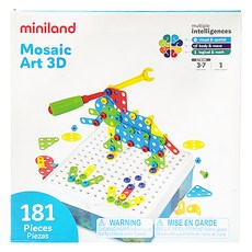 Miniland 小手轉轉螺絲拼圖, 訓練邏輯思考與手部肌肉發展, 盒裝好收納, 181片+12張圖卡, ML000008, 1組