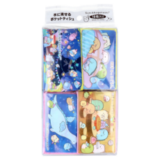 HAYASHI 角落生物 印花面紙 日本製造 100%天然紙漿, 8張, 16包, 1組