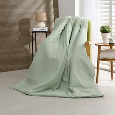 Ishur 伊舒爾 素色柔絲棉 鋪棉涼被, 蘋果綠