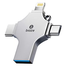 biaze 畢亞茲 USB3.0 四合一隨身碟, 輕巧便攜,高速傳輸,多種設備兼容, 256GB, 1個