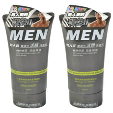 MEN 男人香 零油光活顏洗面乳, 120ml, 2條