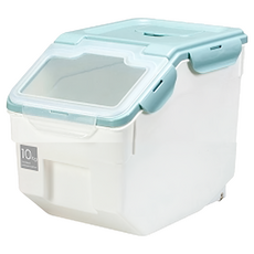 防潮防蟲儲物米糧桶, 多重防護, 密封卡扣, 滑輪設計, 顏色隨機, 10kg, 1個