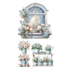 半島良品 DIY無痕創意牆貼壁貼, 雙拼 紗影