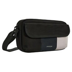 Innostyle VersalSling 系列 經典撞色側背包, 8格收納空間, 尼龍和滌綸面料, 耐磨防潑水, YKK拉鍊, 黑色 + 藍色 + 灰色, 30 x 17 x 10cm, 1個